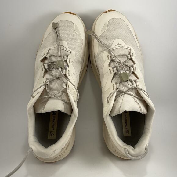 Hoka One One Transport Running Shoes Womens Size 11 B White Beige Vibram Sole - Picture 6 of 9